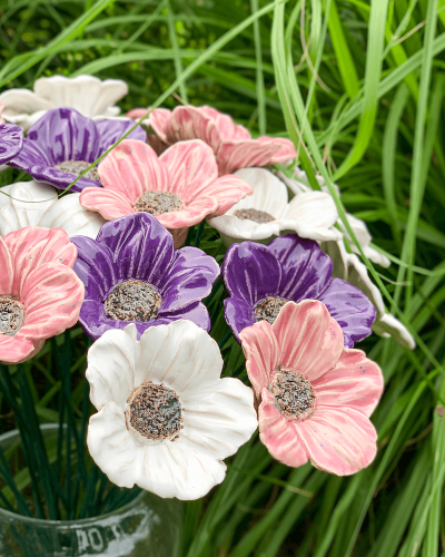 Bukiet Anemonów Ceramicznych