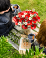Bukiet Maków Ceramicznych z Makówkami i Margaretkami